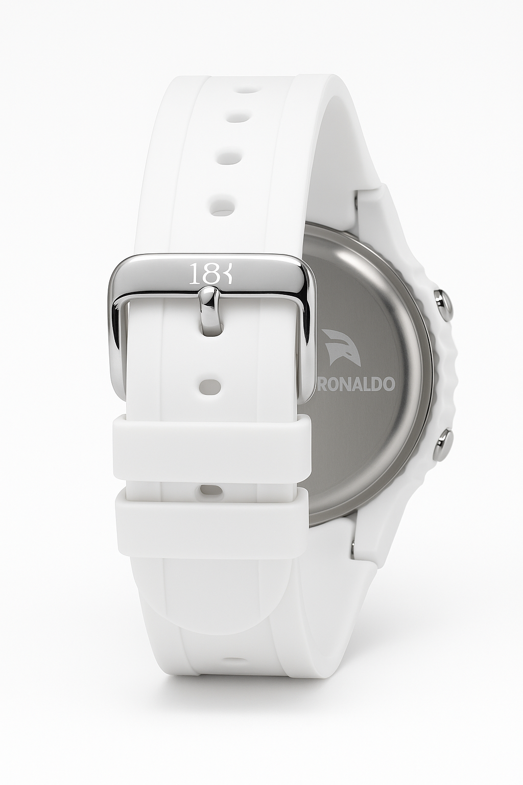 Ronaldhino 18K White Digital Sport Watch – Waterproof | Alarm | Date Display