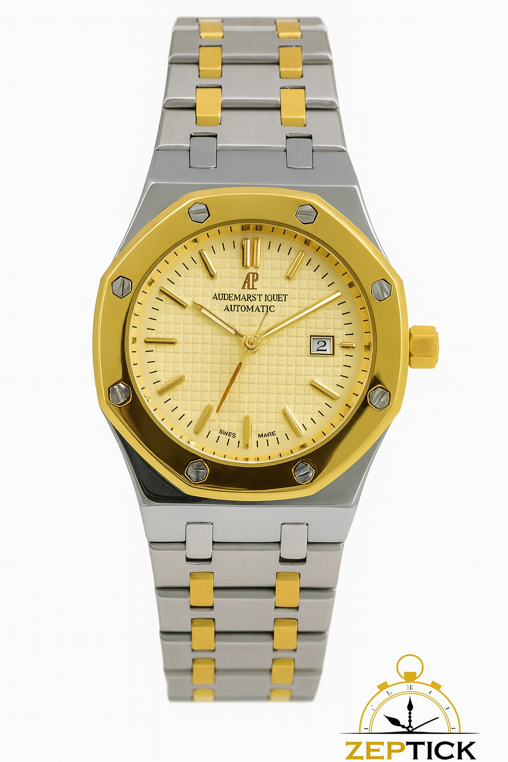 Audemars Piguet Inspired Quartz Watch – Two-Tone Gold & Silver Stainless Steel