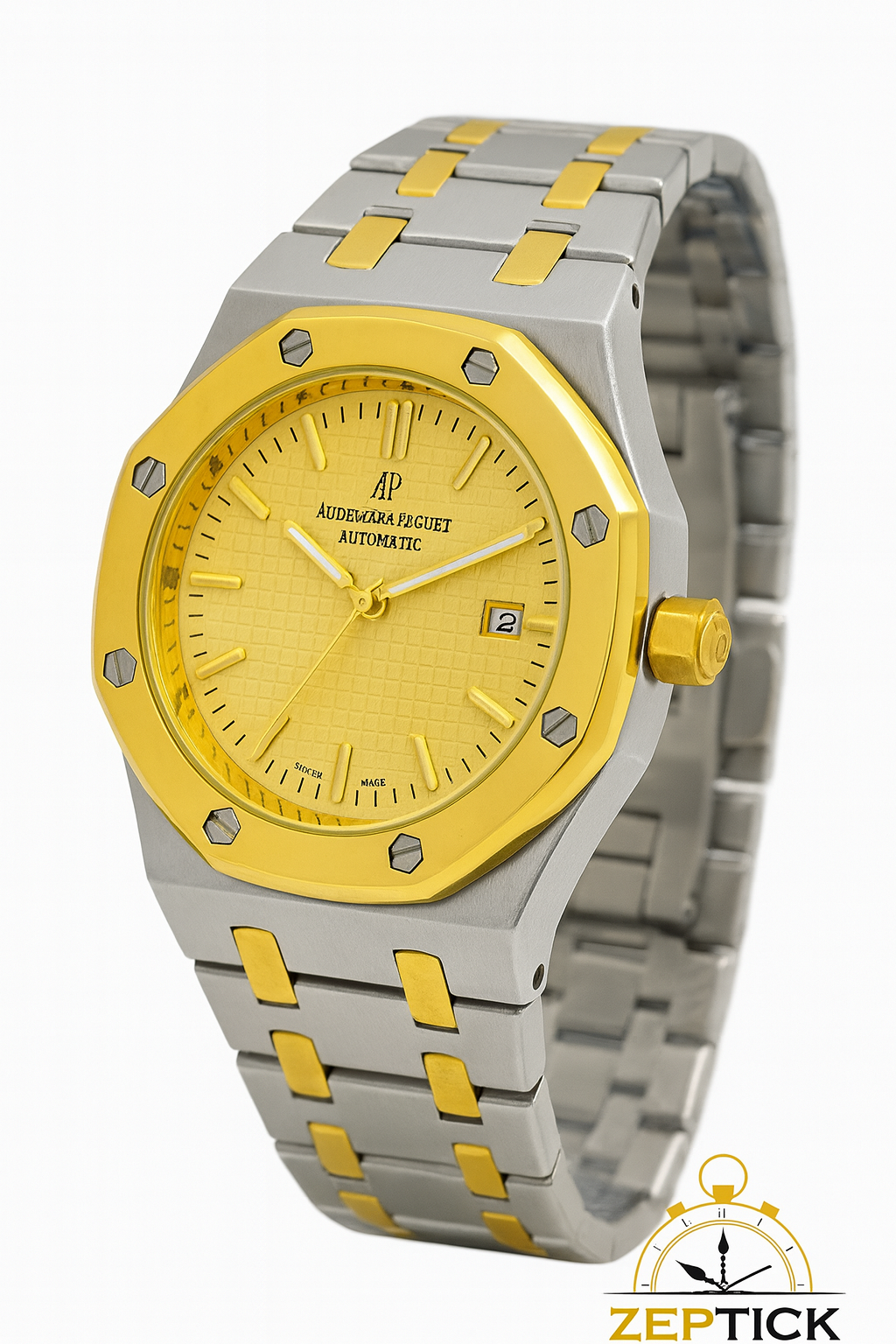 Audemars Piguet Inspired Quartz Watch – Two-Tone Gold & Silver Stainless Steel