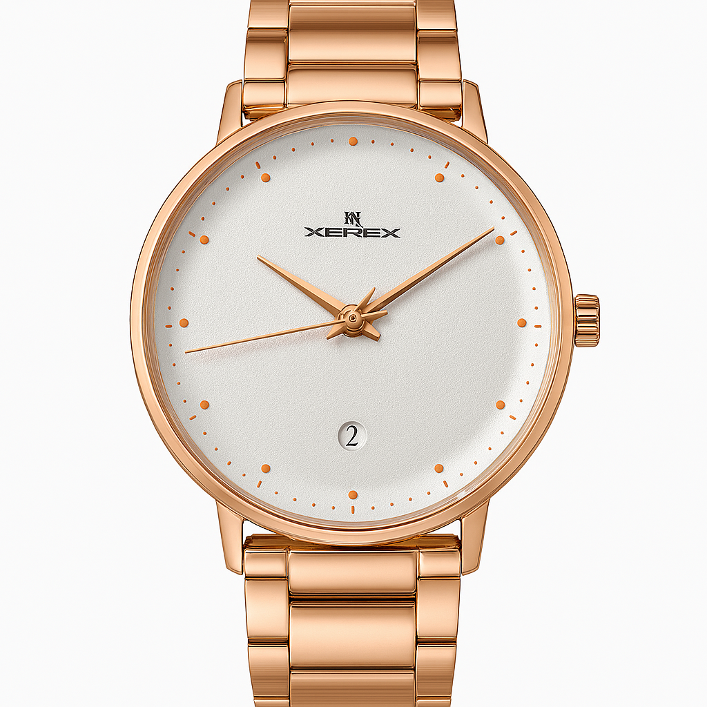 Xerex  Elegance – Stylish Ladies Wristwatch with Date Display & Sleek  Chain
