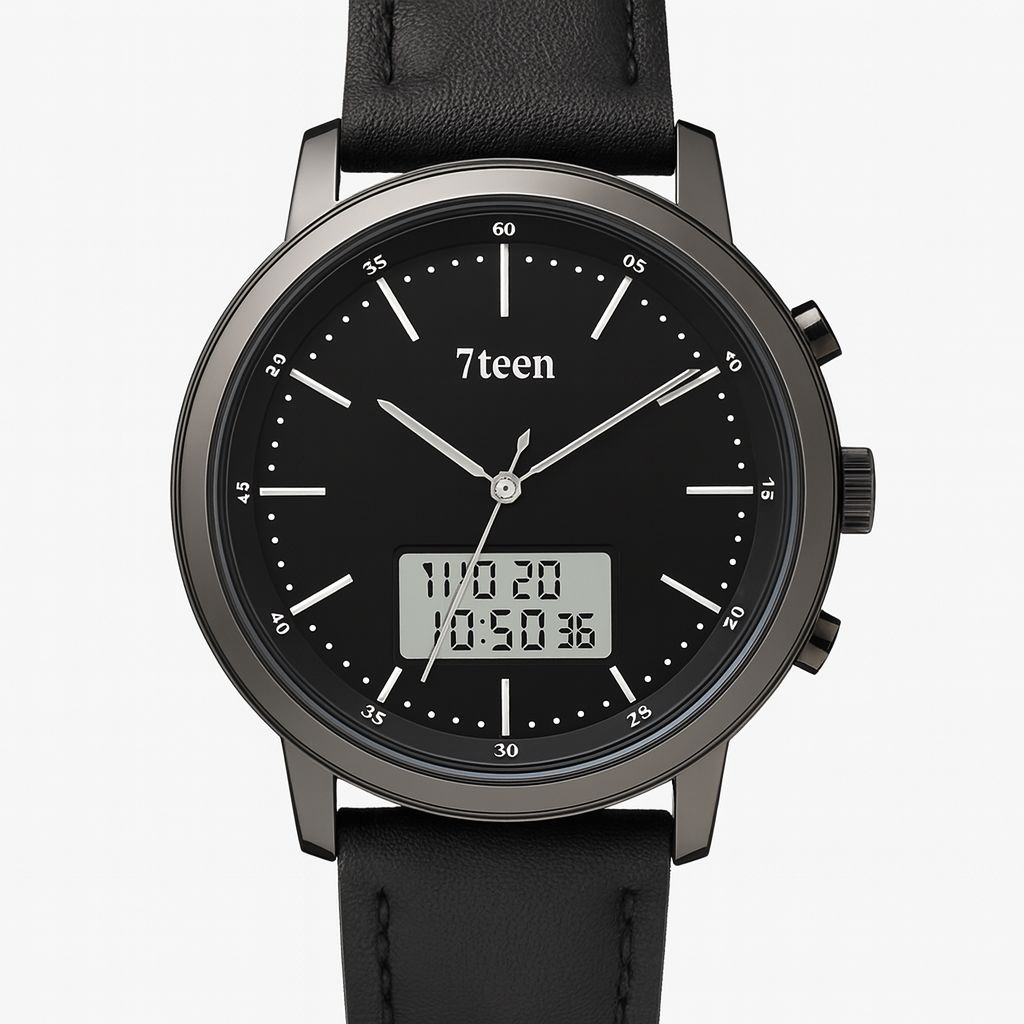 SKMEI 7teen 1652 Black-White Multifunction Watch | Waterproof Men’s Analog Digital Sports Wristwatch with Light, Stopwatch & Alarm