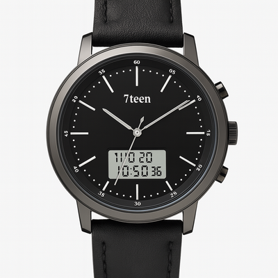 SKMEI 7teen 1652 Black-White Multifunction Watch | Waterproof Men’s Analog Digital Sports Wristwatch with Light, Stopwatch & Alarm