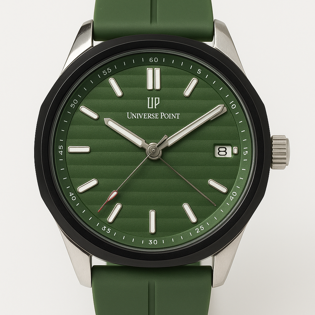 Universe Point Men’s Watch – Green Dial with Green Strap-High Quality Magnet Lock
