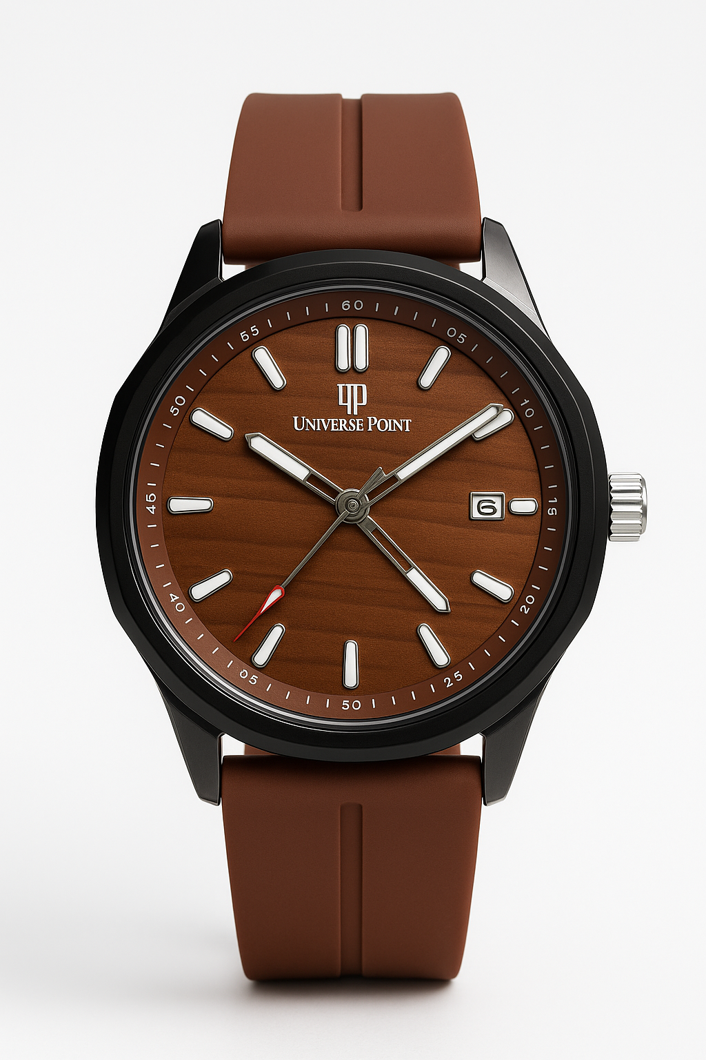 Universe Point Men’s Watch – Brown Dial with Brown Strap - High Quality Magnet Lock