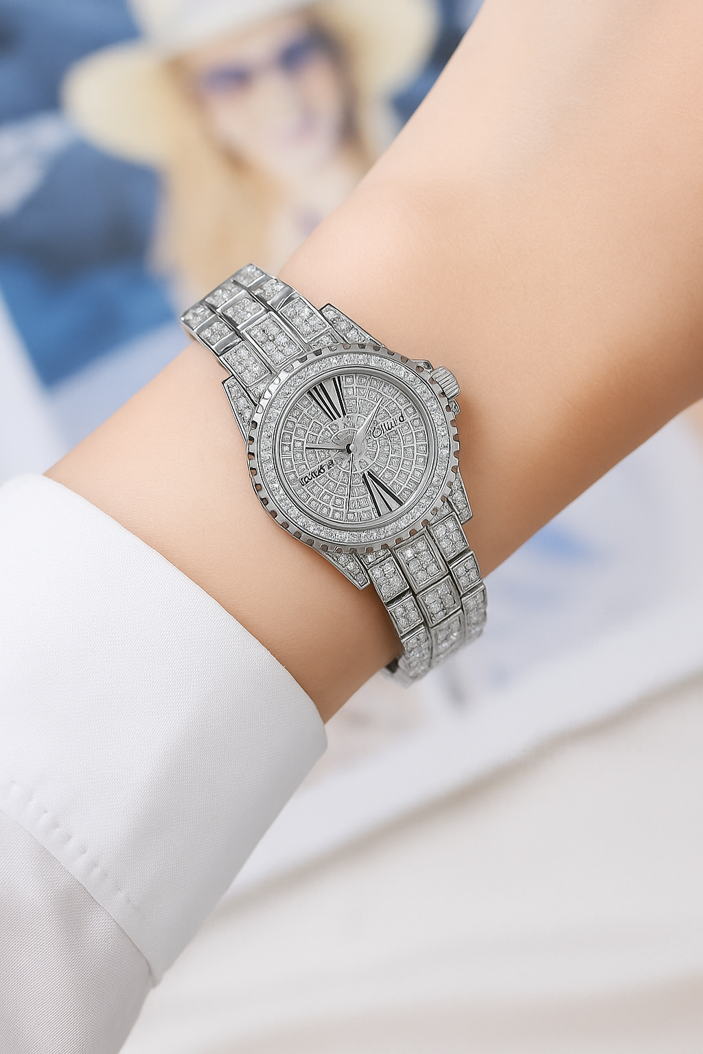 Inspired Crystal Luxury Watch – Silver & Gold Tone