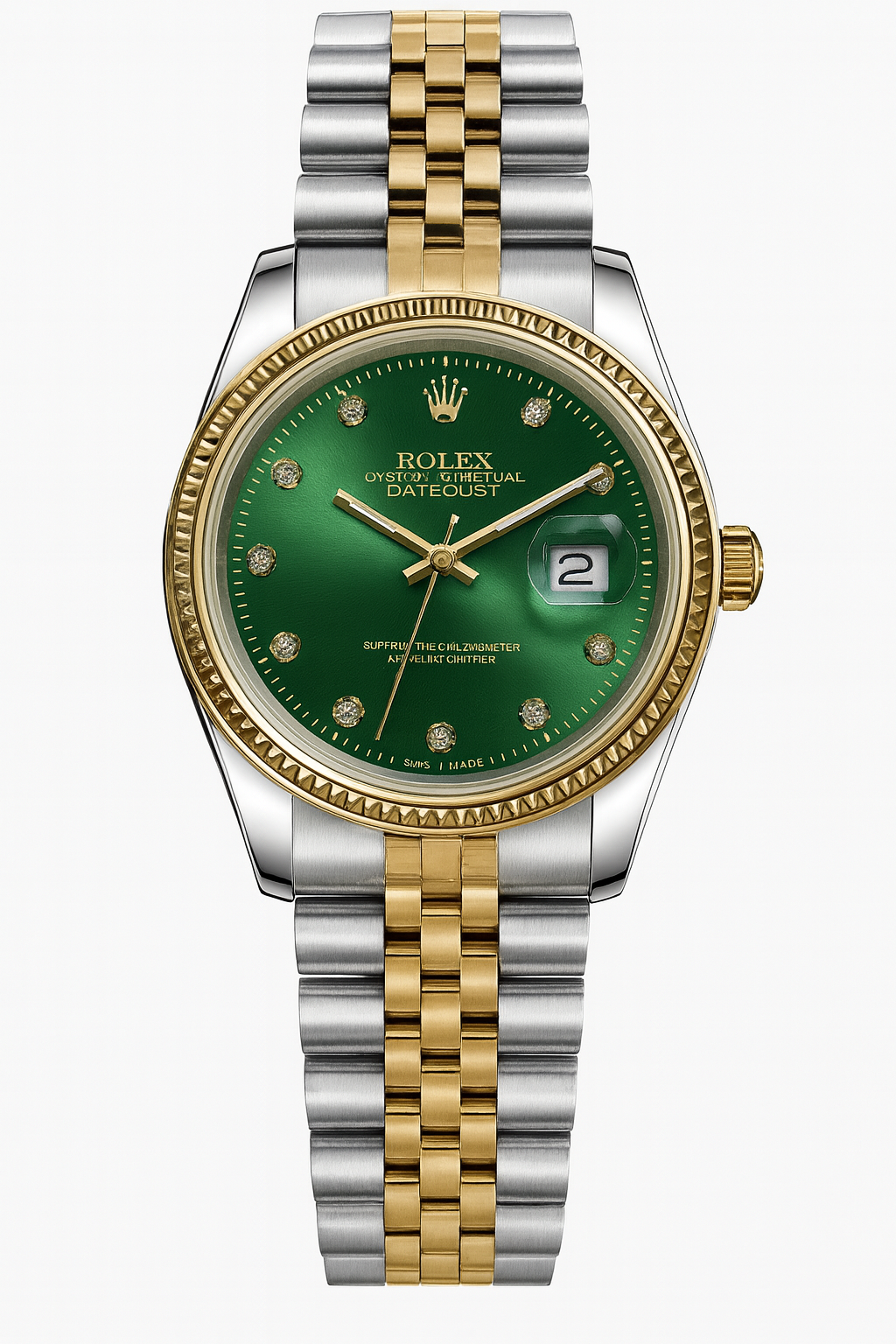 Rolex Ladies Two-Tone Oyster Perpetual – Green Dial
