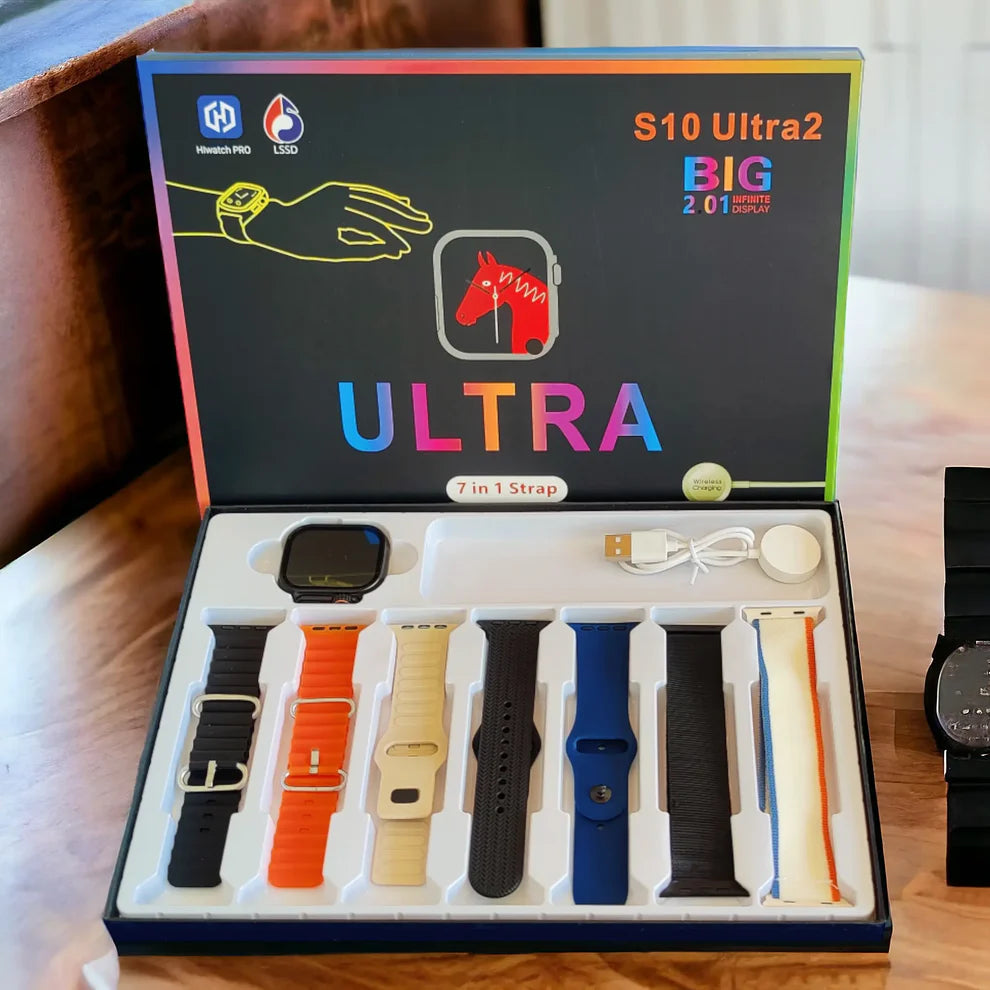 S10 Ultra 2 Smartwatch – 7-in-1 Straps | Bluetooth Calling & Fitness Tracker