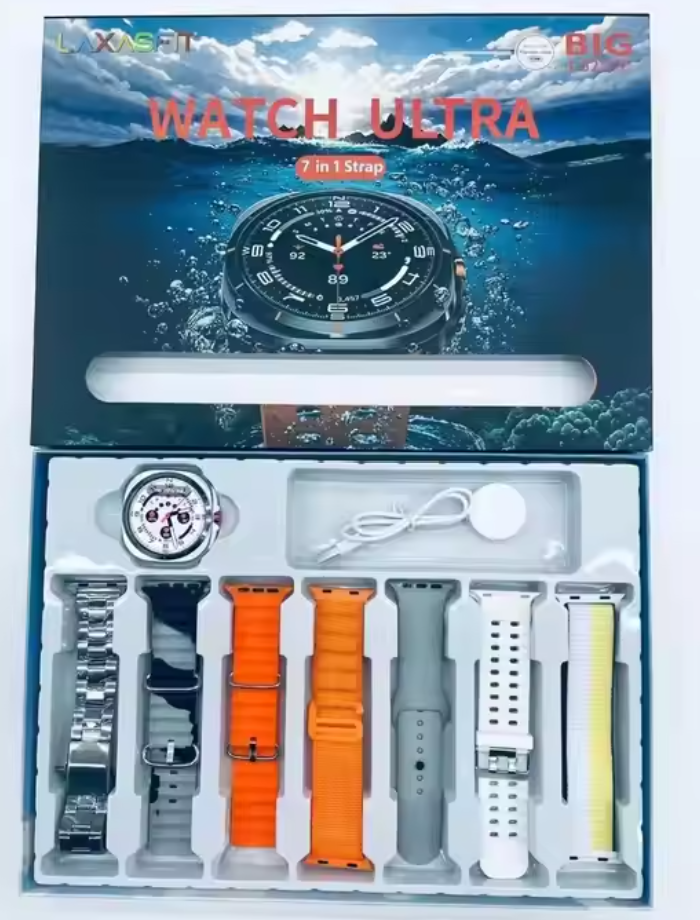 7-in-1 Ultra Smartwatch – 1.52” Touch Display, Bluetooth Calling, Fitness & Health Tracker (Android & iOS)