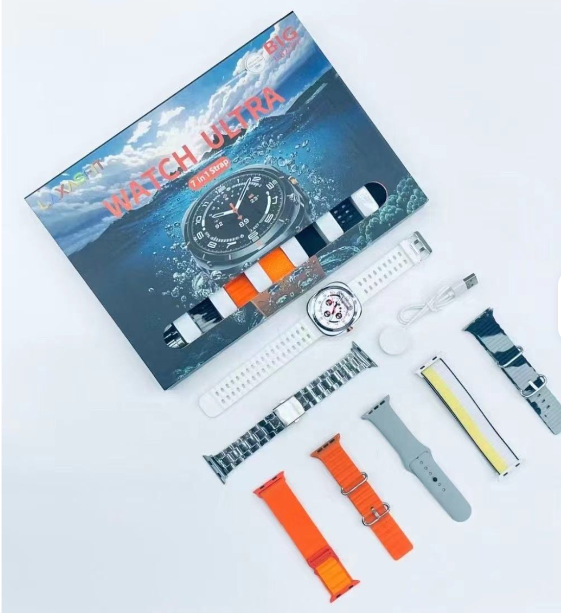 7-in-1 Ultra Smartwatch – 1.52” Touch Display, Bluetooth Calling, Fitness & Health Tracker (Android & iOS)