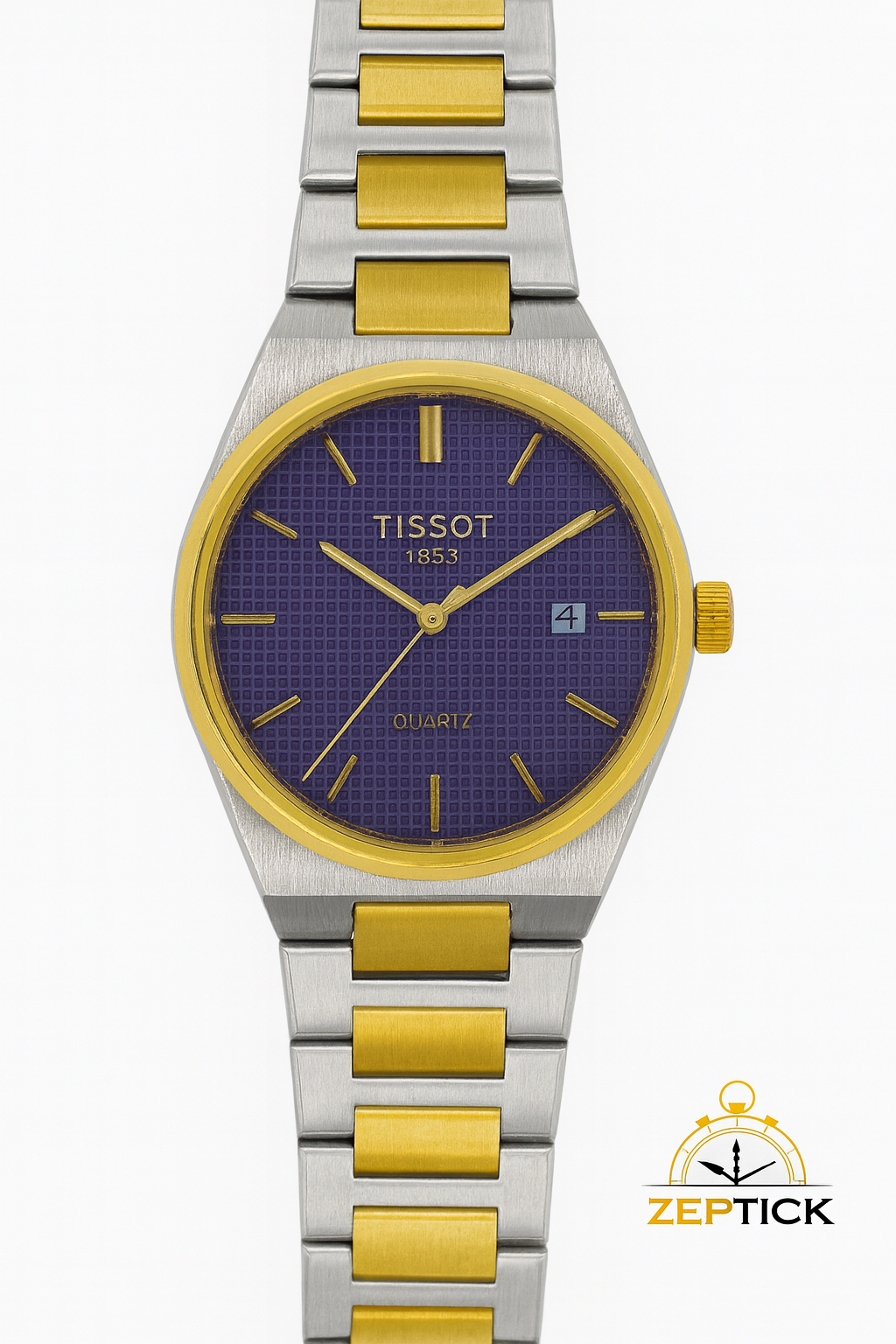 Tissot 1853 Two-Tone Quartz Watch – Luxury Gold & Silver Strap | Zeptick