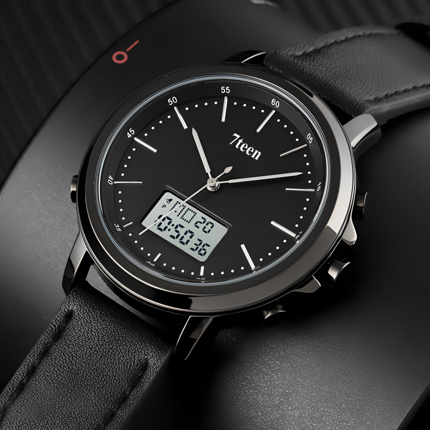 SKMEI 7teen 1652 Black-White Multifunction Watch | Waterproof Men’s Analog Digital Sports Wristwatch with Light, Stopwatch & Alarm